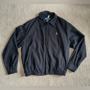 Men’s Polo By Ralph Lauren Black Bomber Jacket Size Medium